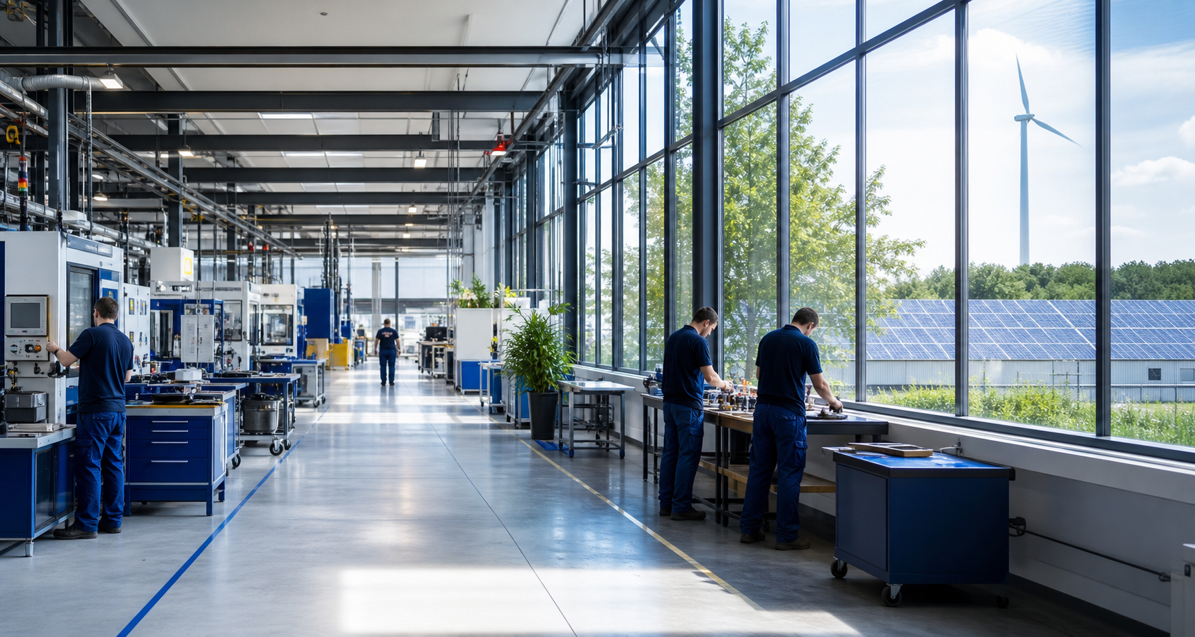 Moderne Produktion mit energieeffizienter Infrastruktur